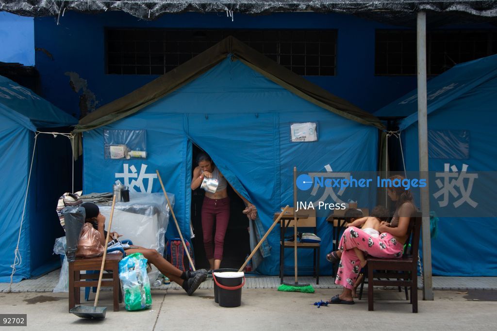 LA GUAIRA, VENEZUELA, SEPTEMBER 12, 2026: Residents displaced by earthquakes remain in transitional camps in La Guaira more than two months after the disaster. The facilities provide basic services including restrooms, showers, laundry areas and internet access, while some residents have established small stalls selling food and other goods as daily and commercial activity develops within the temporary settlements. Photo by Franyer Nieves/ JNA Press. (Photo by Franyer Nieves (Babel)/JNA Press via Nexpher Images)