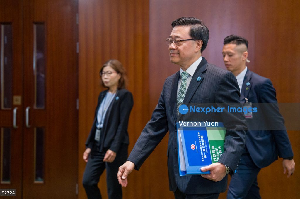 Hong Kong Chief Executive John Lee arriving at the legislative council on September 16, 2026 in Hong Kong. Hong Kong today released its First five year plan along side with the Chief Executive’s 2026 Policy Address. (Photo by Vernon Yuen/Nexpher Images)