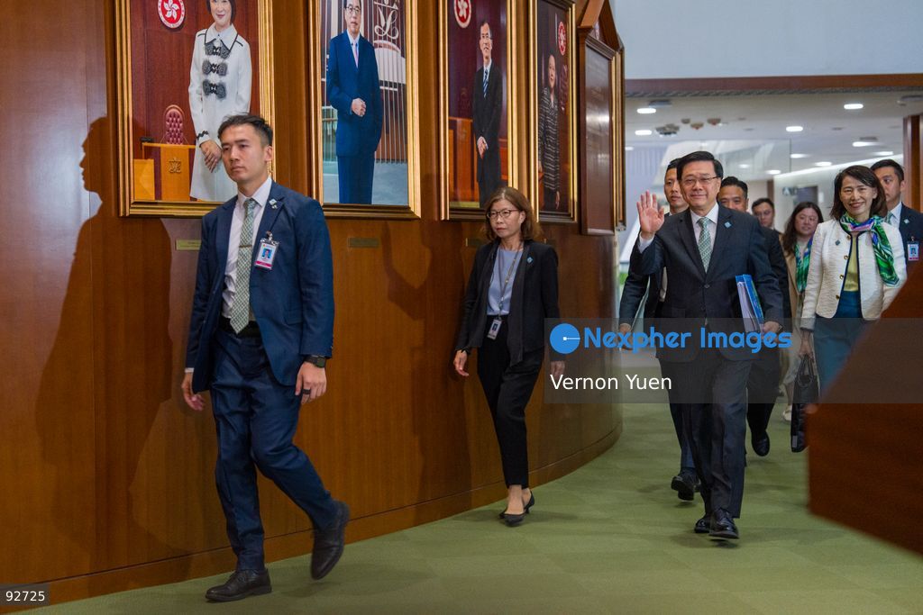 Hong Kong Chief Executive John Lee arriving at the legislative council on September 16, 2026 in Hong Kong. Hong Kong today released its First five year plan along side with the Chief Executive’s 2026 Policy Address. (Photo by Vernon Yuen/Nexpher Images)