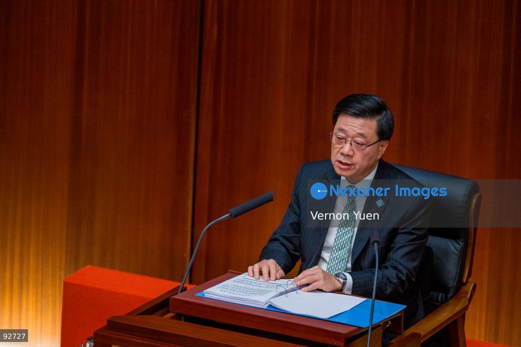 Hong Kong Chief Executive John Lee speaking at the legislative council as he delivers his 2026 policy address and the first Hong Mong Five Year plan on September 16, 2026 in Hong Kong. Hong Kong today released its First five year plan along side with the Chief Executive’s 2026 Policy Address. (Photo by Vernon Yuen/Nexpher Images)