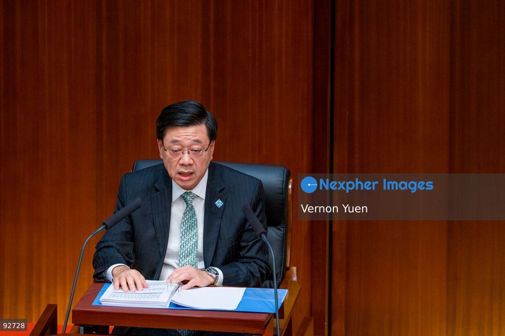 Hong Kong Chief Executive John Lee speaking at the legislative council as he delivers his 2026 policy address and the first Hong Mong Five Year plan on September 16, 2026 in Hong Kong. Hong Kong today released its First five year plan along side with the Chief Executive’s 2026 Policy Address. (Photo by Vernon Yuen/Nexpher Images)