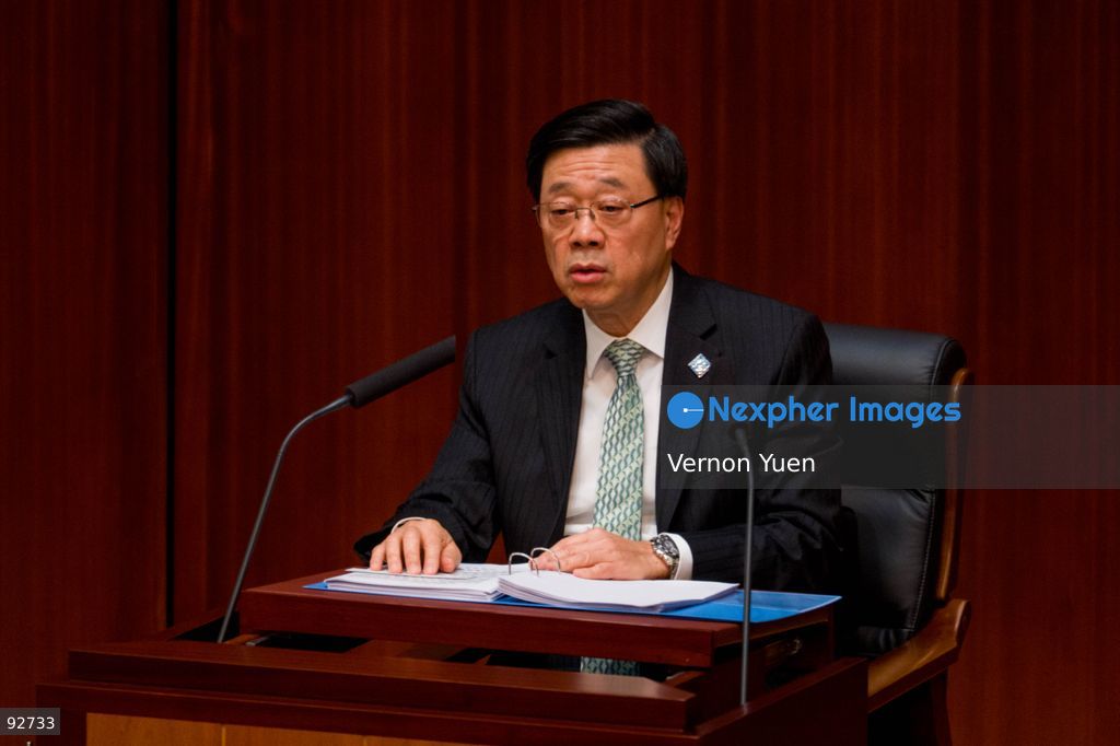 Hong Kong Chief Executive John Lee speaking at the legislative council as he delivers his 2026 policy address and the first Hong Mong Five Year plan on September 16, 2026 in Hong Kong. Hong Kong today released its First five year plan along side with the Chief Executive’s 2026 Policy Address. (Photo by Vernon Yuen/Nexpher Images)