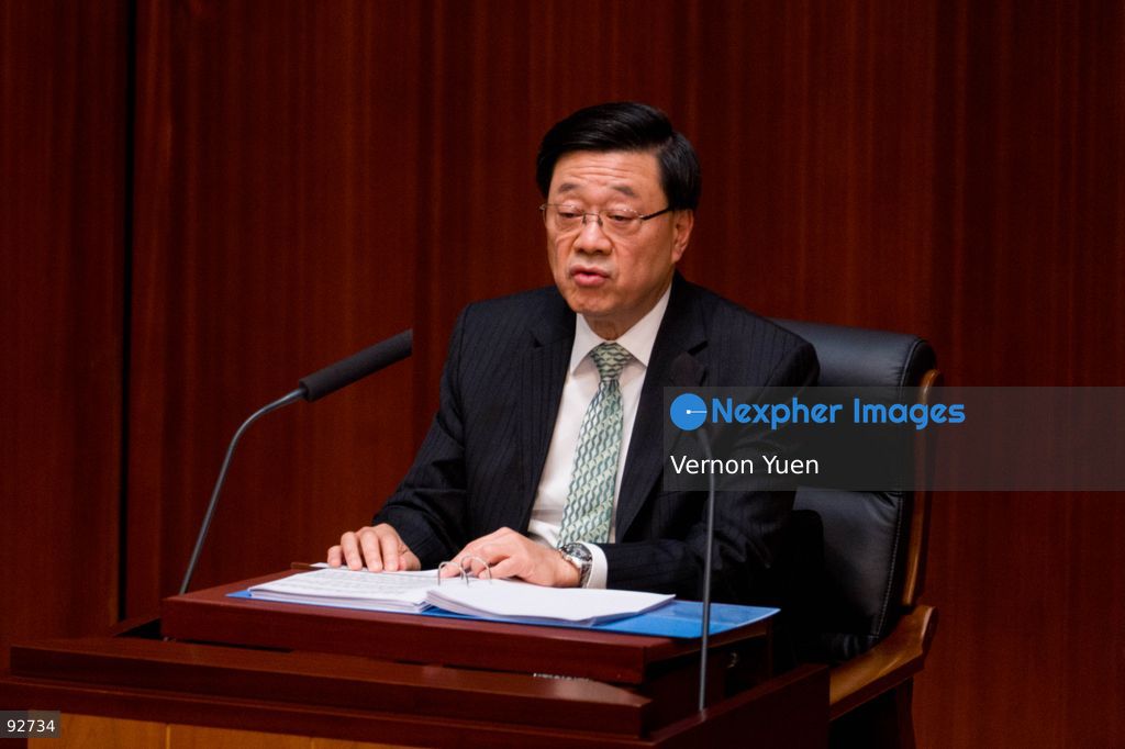 Hong Kong Chief Executive John Lee speaking at the legislative council as he delivers his 2026 policy address and the first Hong Mong Five Year plan on September 16, 2026 in Hong Kong. Hong Kong today released its First five year plan along side with the Chief Executive’s 2026 Policy Address. (Photo by Vernon Yuen/Nexpher Images)