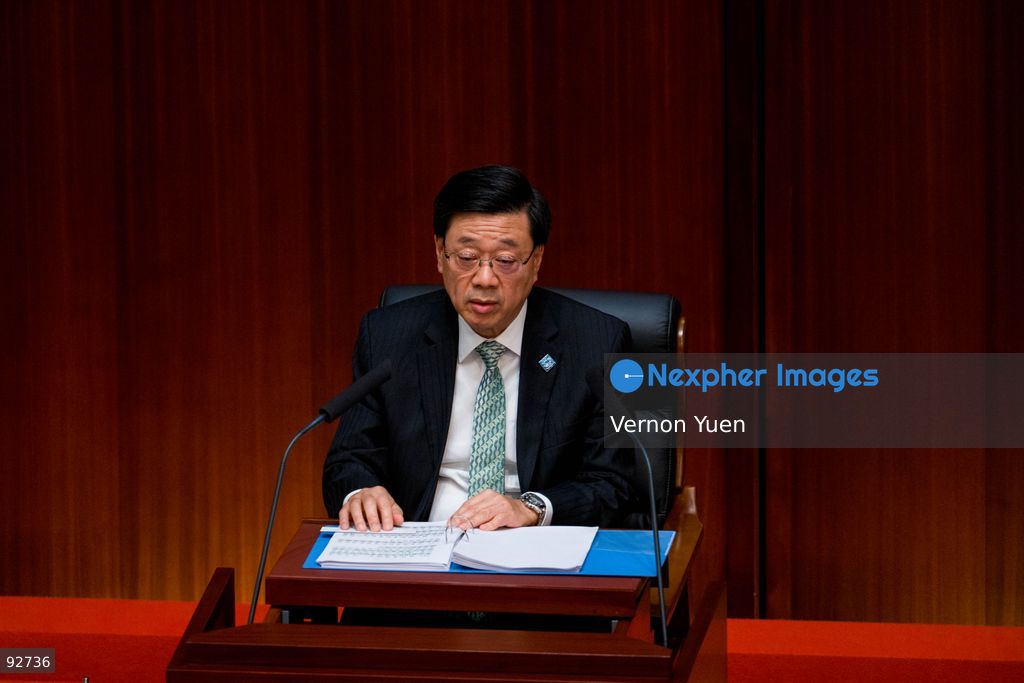 Hong Kong Chief Executive John Lee speaking at the legislative council as he delivers his 2026 policy address and the first Hong Mong Five Year plan on September 16, 2026 in Hong Kong. Hong Kong today released its First five year plan along side with the Chief Executive’s 2026 Policy Address. (Photo by Vernon Yuen/Nexpher Images)