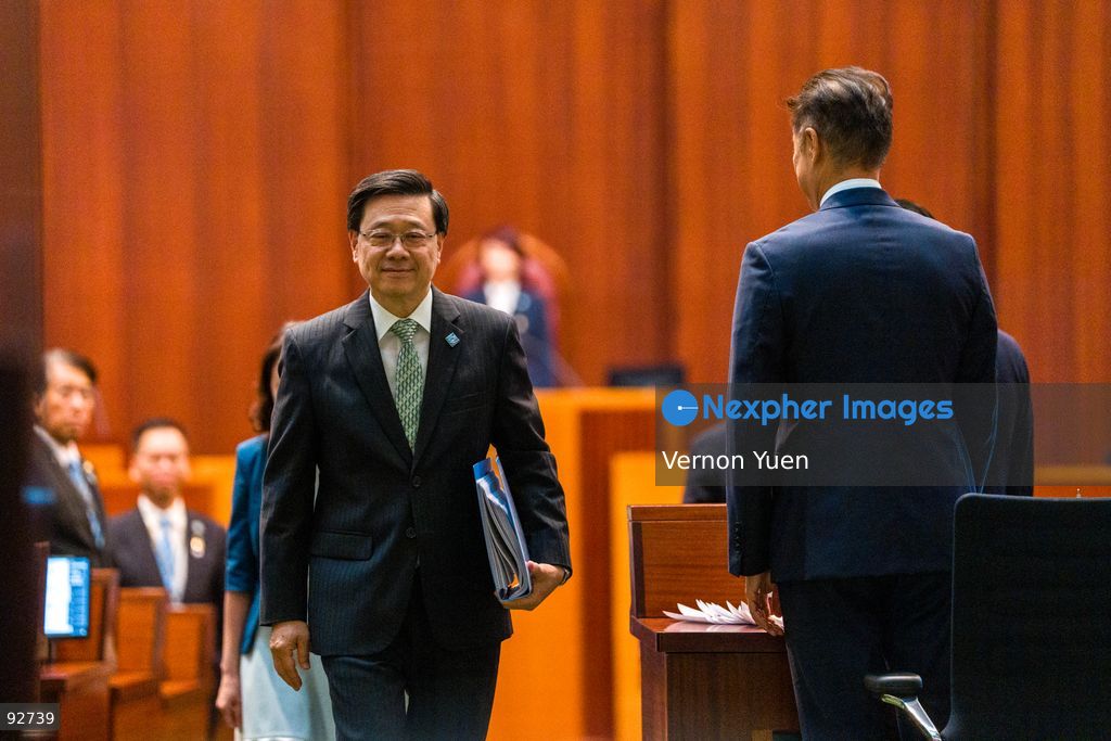 Hong Kong Chief Executive John Lee leaving the legislative council after he delivers his 2026 policy address and the first Hong Mong Five Year plan on September 16, 2026 in Hong Kong. Hong Kong today released its First five year plan along side with the Chief Executive’s 2026 Policy Address. (Photo by Vernon Yuen/Nexpher Images)