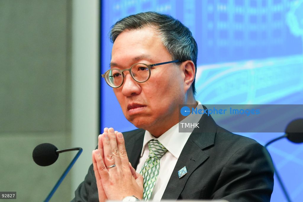 A close-up view shows Secretary for Justice Paul Lam Ting-kwok clasping his hands together during the press conference on the 2026 Policy Address and the "First Five-Year Plan of Hong Kong" on September 16, 2026 in Hong Kong. (Photo by Zulu Lo/TMHK via Nexpher Images)