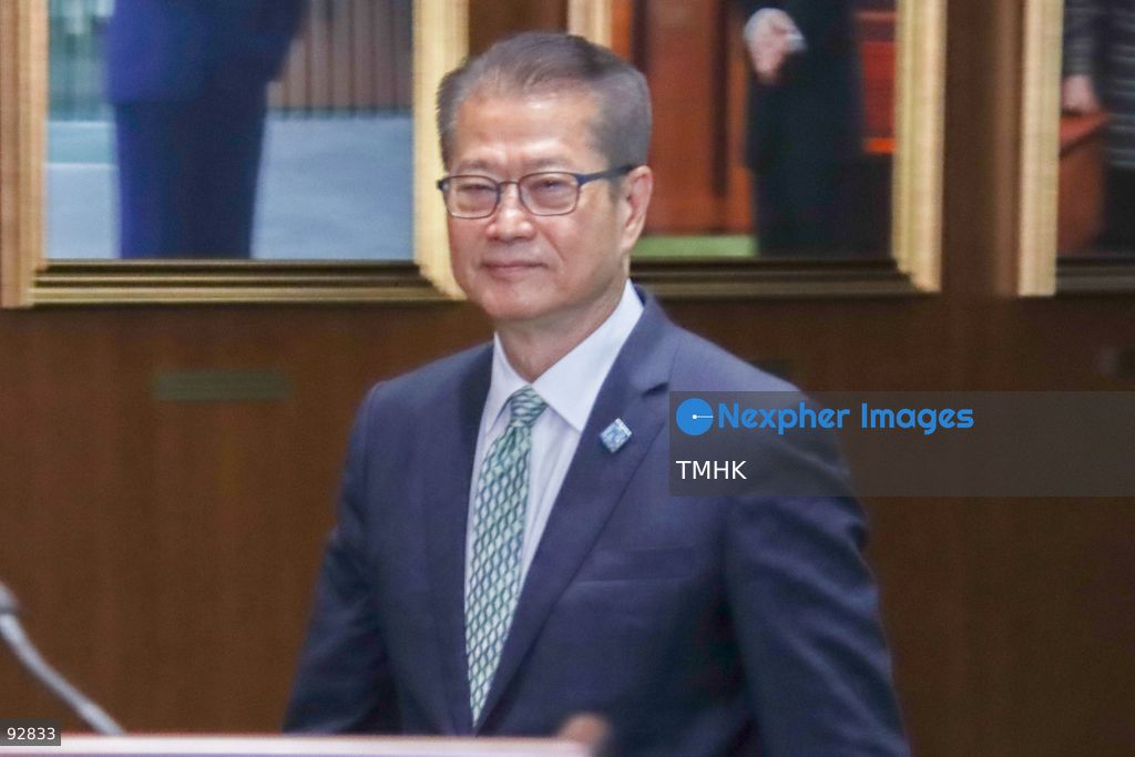 Financial Secretary Paul Chan Mo-po arrives at the Legislative Council chamber to attend the Chief Executive's 2026 Policy Address on September 16, 2026 in Hong Kong. (Photo by Gordon Choi/TMHK via Nexpher Images)