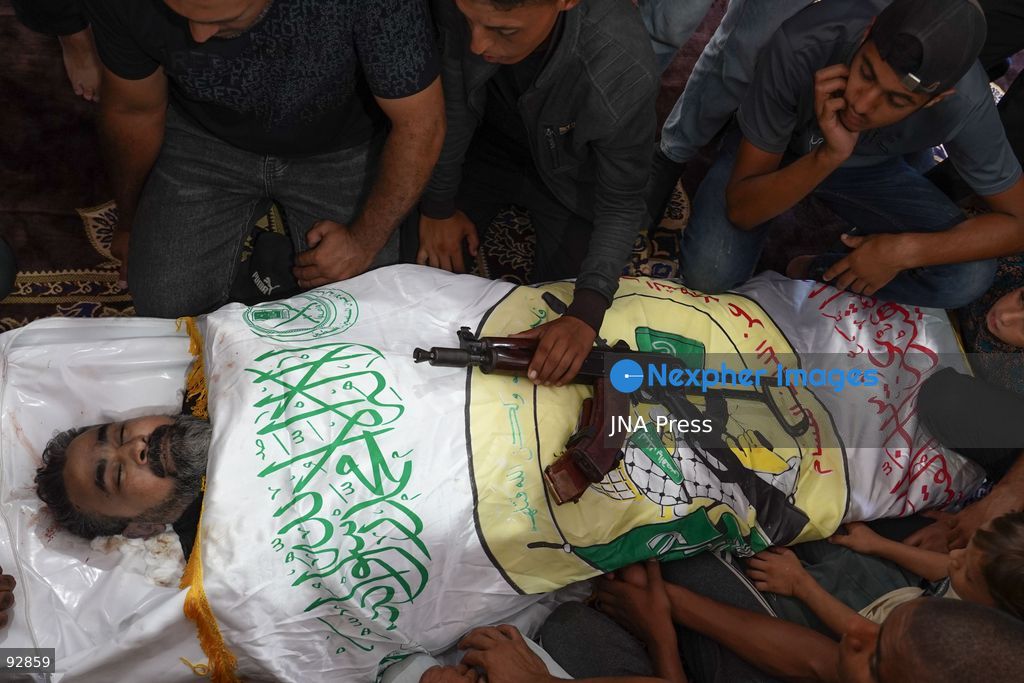 KHAN YOUNIS, GAZA STRIP, PALESTINE, SEPTEMBER 16, 2026: Mourners attend the funeral of Nael Abu Obeid in Khan Younis in the southern Gaza Strip. Abu Obeid was identified by Palestinian sources as a commander in the Al-Qassam Brigades, the armed wing of Hamas. Photo by Ramzi Abu Amer / JNA Press. (Photo by Ramzi Abu Amer/JNA Press via Nexpher Images)