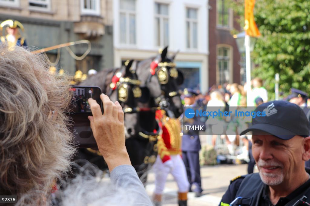Crowds gather along the streets to watch the royal procession during Prinsjesdag in The Hague, Netherlands, September 15, 2026. (Photo by Liona Li/TMHK via Nexpher Images)
