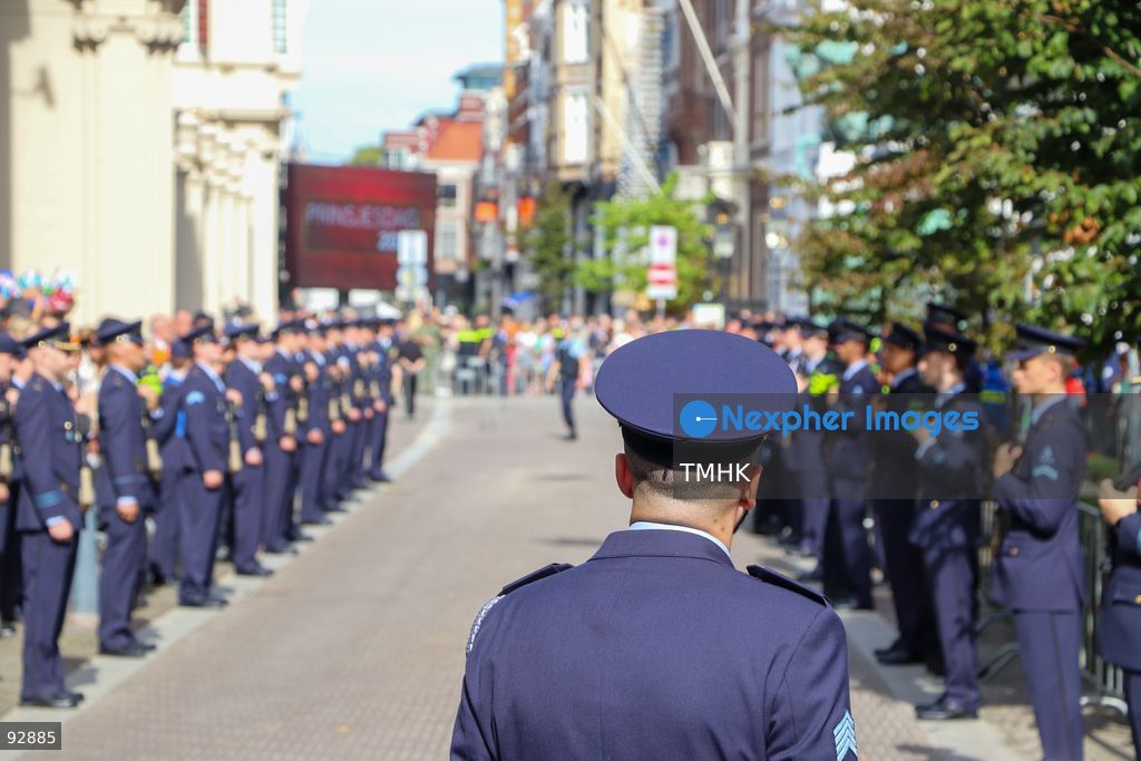 Military personnel line the streets ahead of the royal procession on Prinsjesdag in The Hague, Netherlands, September 15, 2026. King Willem-Alexander later delivered the Speech from the Throne at the Royal Theatre, marking the opening of the new parliamentary year. (Photo by Liona Li/TMHK via Nexpher Images)