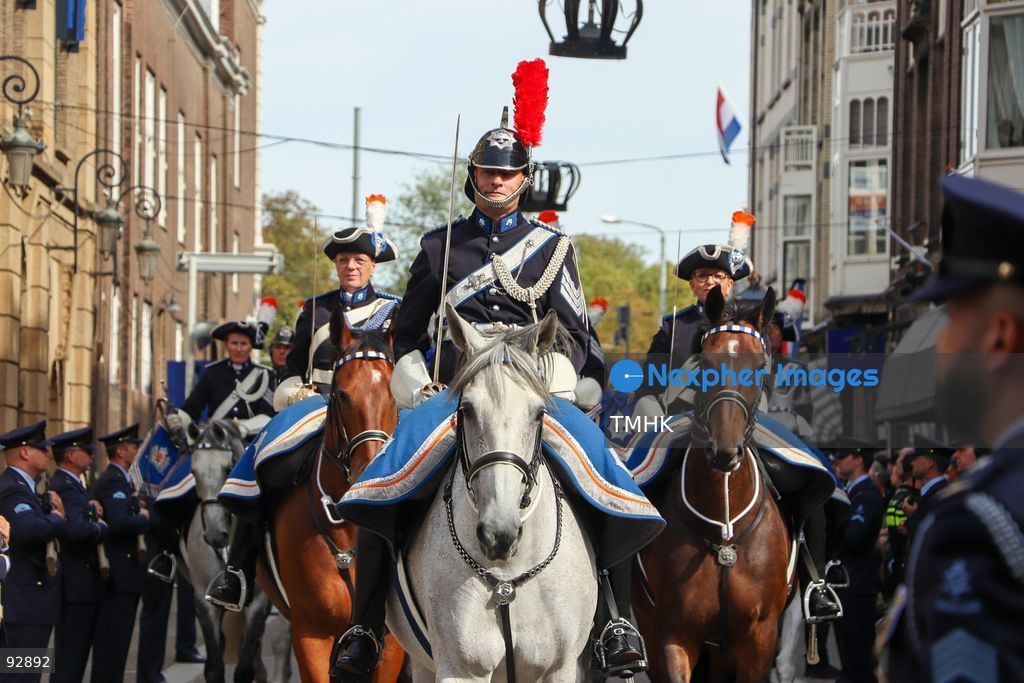 Mounted ceremonial units take part in the royal procession during Prinsjesdag in The Hague, Netherlands, September 15, 2026. (Photo by Liona Li/TMHK via Nexpher Images)