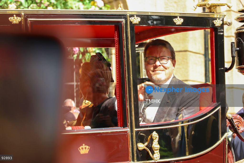 Members of the Dutch royal family travel in a horse-drawn carriage during the royal procession on Prinsjesdag in The Hague, Netherlands, September 15, 2026. (Photo by Liona Li/TMHK via Nexpher Images)