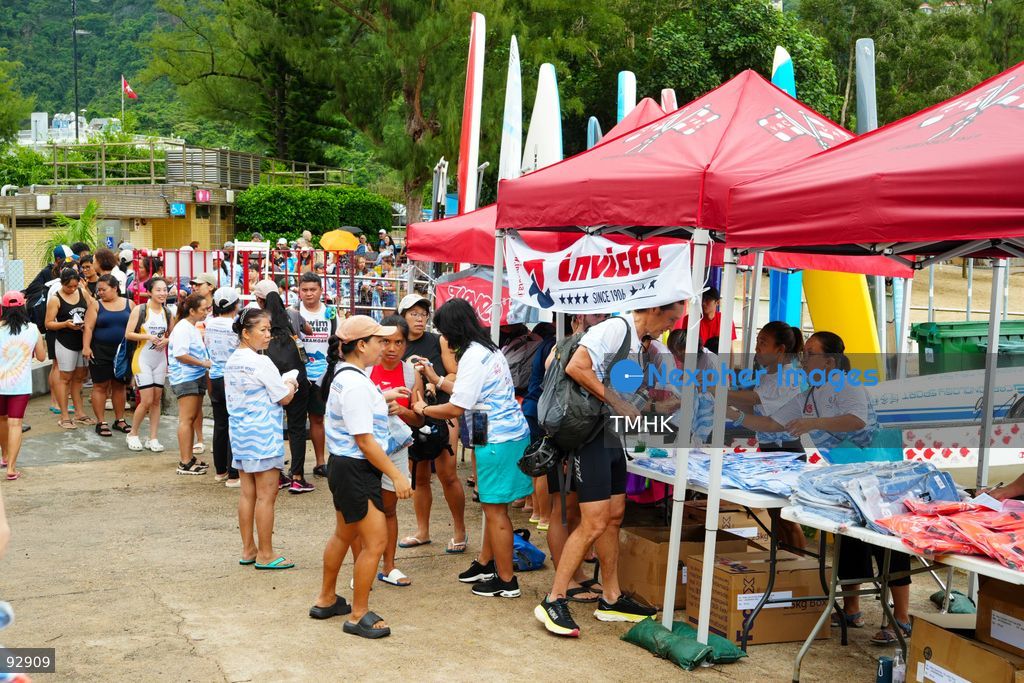 A general view of the third Italian Sports Day Open Water Swimming Competition at Deep Water Bay in Hong Kong on September 13, 2026. More than 200 amateur and professional swimmers took part in the 400-metre and 1,500-metre events. (Photo by Zulu Lo/TMHK via Nexpher Images)