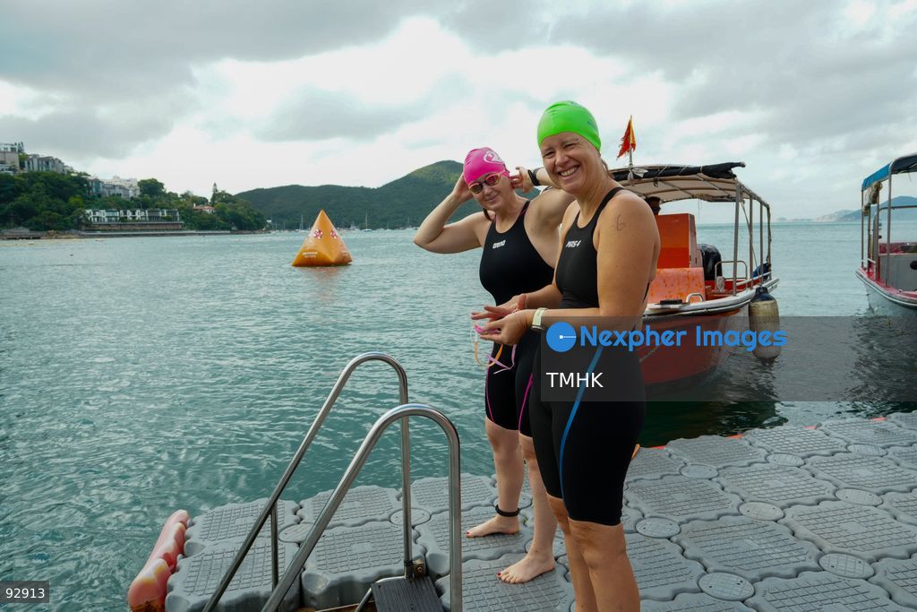 A general view of the third Italian Sports Day Open Water Swimming Competition at Deep Water Bay in Hong Kong on September 13, 2026. More than 200 amateur and professional swimmers took part in the 400-metre and 1,500-metre events. (Photo by Zulu Lo/TMHK via Nexpher Images)