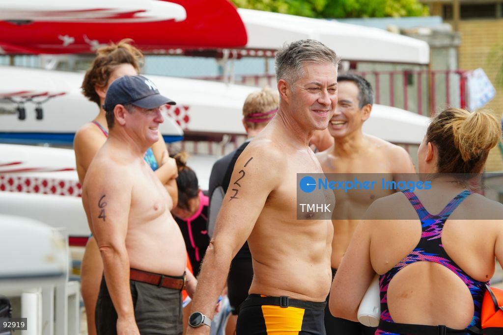 A general view of the third Italian Sports Day Open Water Swimming Competition at Deep Water Bay in Hong Kong on September 13, 2026. More than 200 amateur and professional swimmers took part in the 400-metre and 1,500-metre events. (Photo by Zulu Lo/TMHK via Nexpher Images)