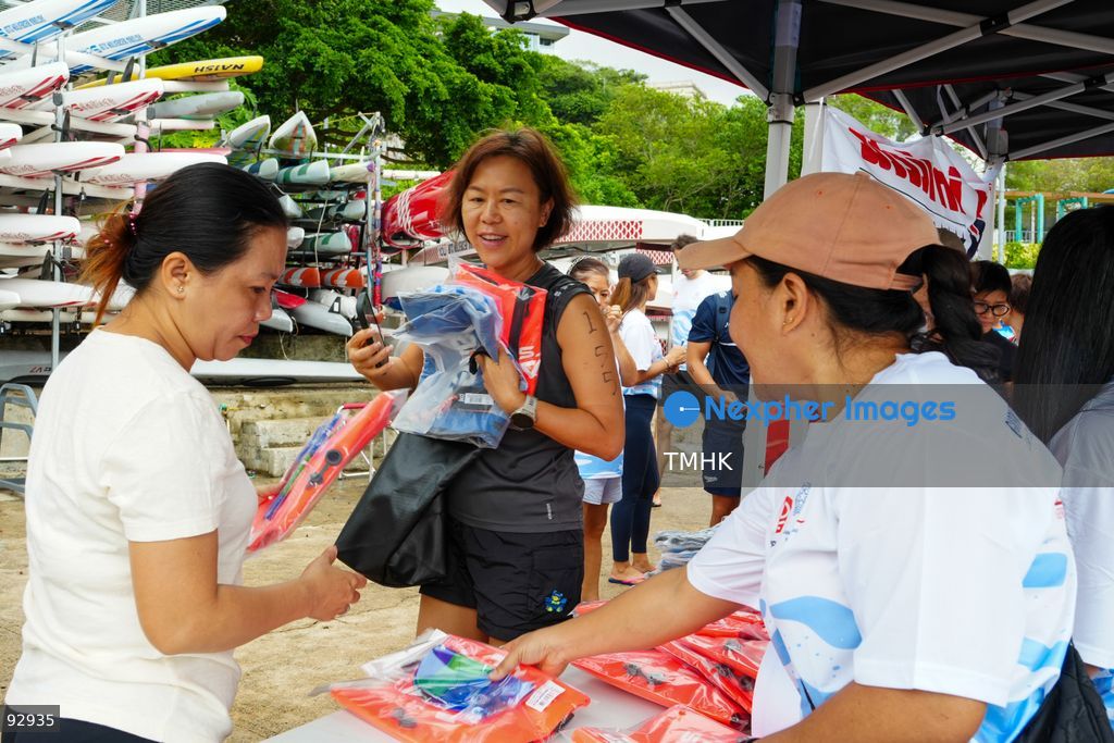 A general view of the third Italian Sports Day Open Water Swimming Competition at Deep Water Bay in Hong Kong on September 13, 2026. More than 200 amateur and professional swimmers took part in the 400-metre and 1,500-metre events. (Photo by Zulu Lo/TMHK via Nexpher Images)