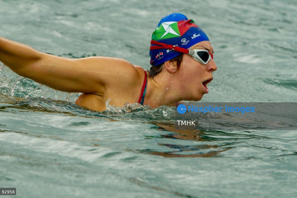 A general view of the third Italian Sports Day Open Water Swimming Competition at Deep Water Bay in Hong Kong on September 13, 2026. More than 200 amateur and professional swimmers took part in the 400-metre and 1,500-metre events. (Photo by Zulu Lo/TMHK via Nexpher Images)