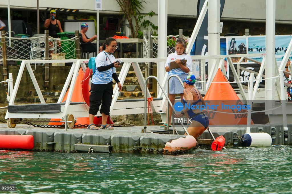 A general view of the third Italian Sports Day Open Water Swimming Competition at Deep Water Bay in Hong Kong on September 13, 2026. More than 200 amateur and professional swimmers took part in the 400-metre and 1,500-metre events. (Photo by Zulu Lo/TMHK via Nexpher Images)