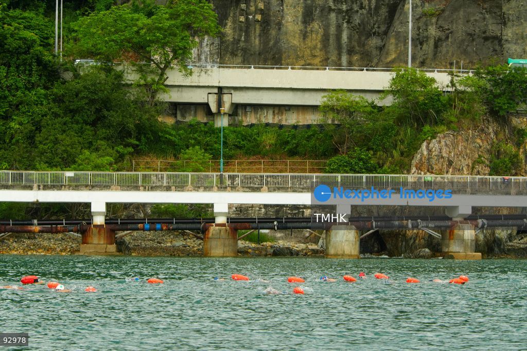 A general view of the third Italian Sports Day Open Water Swimming Competition at Deep Water Bay in Hong Kong on September 13, 2026. More than 200 amateur and professional swimmers took part in the 400-metre and 1,500-metre events. (Photo by Zulu Lo/TMHK via Nexpher Images)