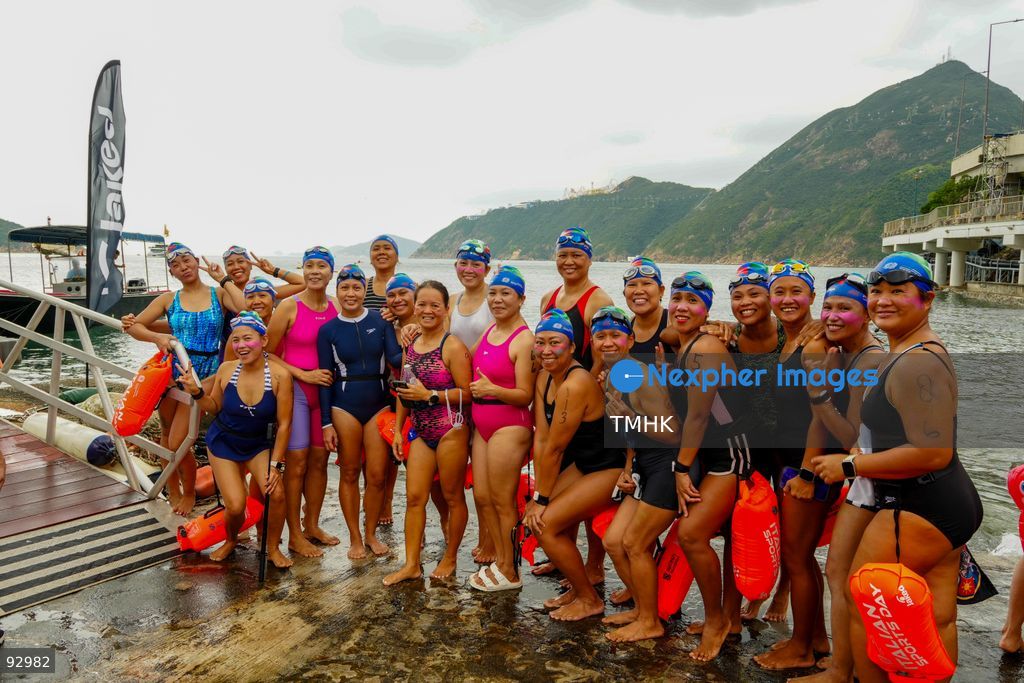 A general view of the third Italian Sports Day Open Water Swimming Competition at Deep Water Bay in Hong Kong on September 13, 2026. More than 200 amateur and professional swimmers took part in the 400-metre and 1,500-metre events. (Photo by Zulu Lo/TMHK via Nexpher Images)