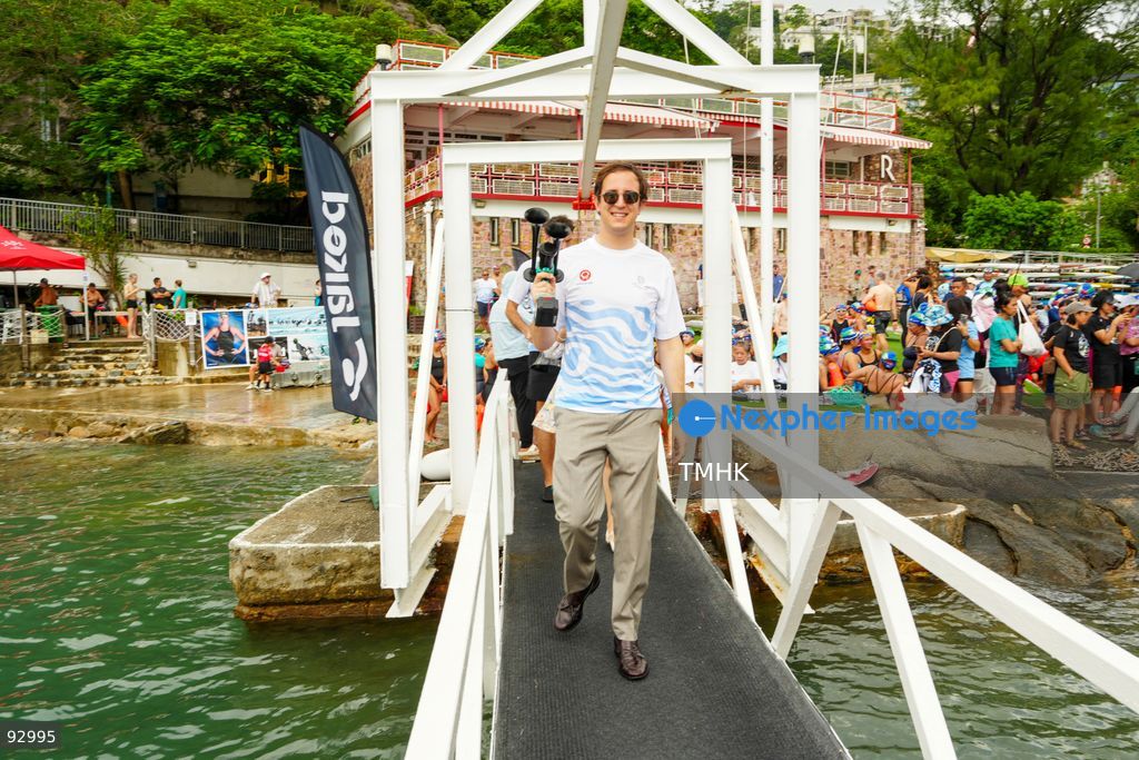 A general view of the third Italian Sports Day Open Water Swimming Competition at Deep Water Bay in Hong Kong on September 13, 2026. More than 200 amateur and professional swimmers took part in the 400-metre and 1,500-metre events. (Photo by Zulu Lo/TMHK via Nexpher Images)
