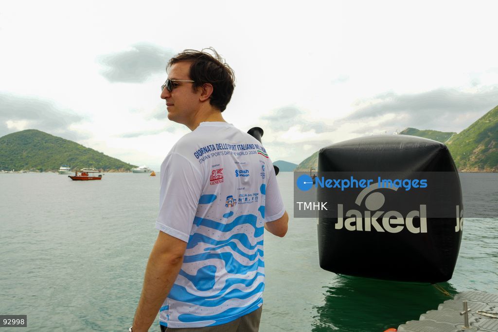 A general view of the third Italian Sports Day Open Water Swimming Competition at Deep Water Bay in Hong Kong on September 13, 2026. More than 200 amateur and professional swimmers took part in the 400-metre and 1,500-metre events. (Photo by Zulu Lo/TMHK via Nexpher Images)
