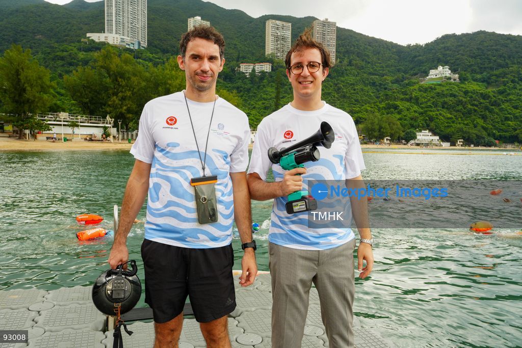 A general view of the third Italian Sports Day Open Water Swimming Competition at Deep Water Bay in Hong Kong on September 13, 2026. More than 200 amateur and professional swimmers took part in the 400-metre and 1,500-metre events. (Photo by Zulu Lo/TMHK via Nexpher Images)