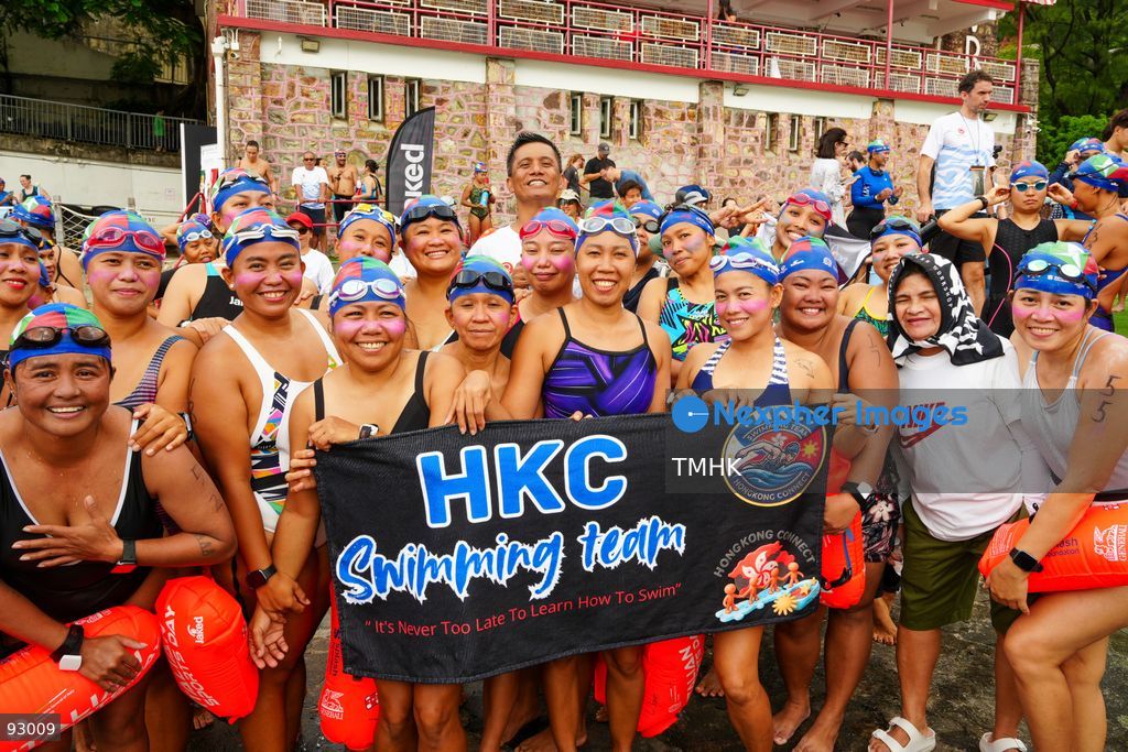 A general view of the third Italian Sports Day Open Water Swimming Competition at Deep Water Bay in Hong Kong on September 13, 2026. More than 200 amateur and professional swimmers took part in the 400-metre and 1,500-metre events. (Photo by Zulu Lo/TMHK via Nexpher Images)