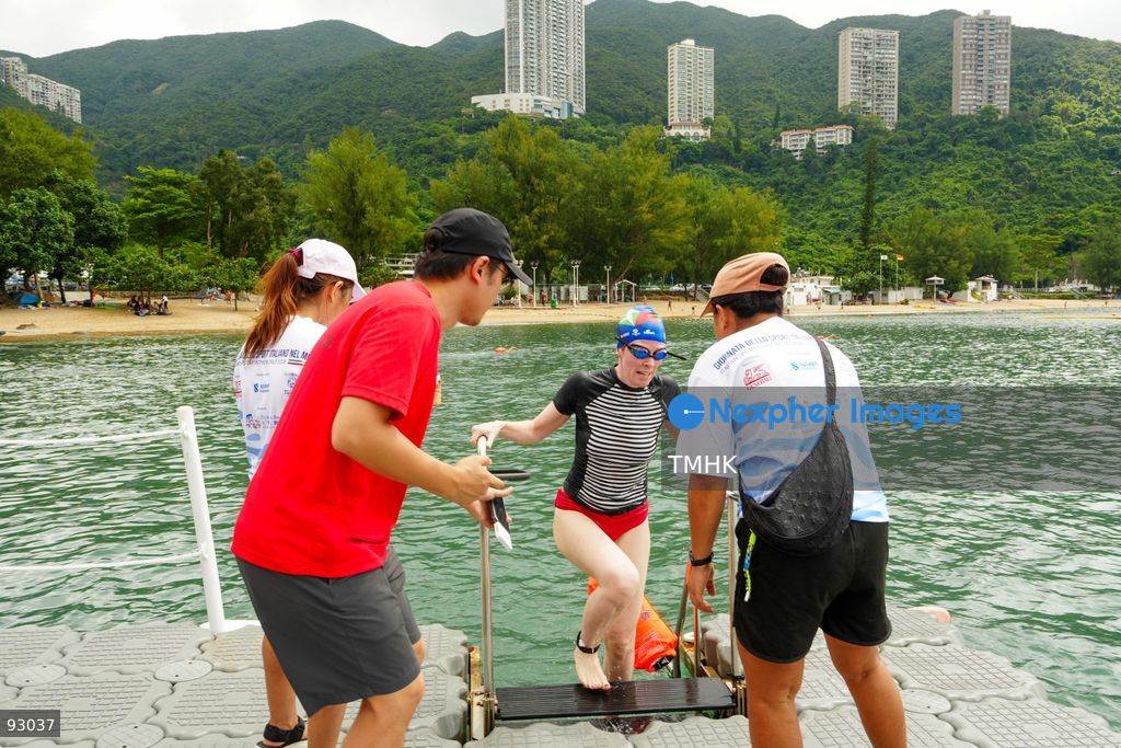 A general view of the third Italian Sports Day Open Water Swimming Competition at Deep Water Bay in Hong Kong on September 13, 2026. More than 200 amateur and professional swimmers took part in the 400-metre and 1,500-metre events. (Photo by Zulu Lo/TMHK via Nexpher Images)