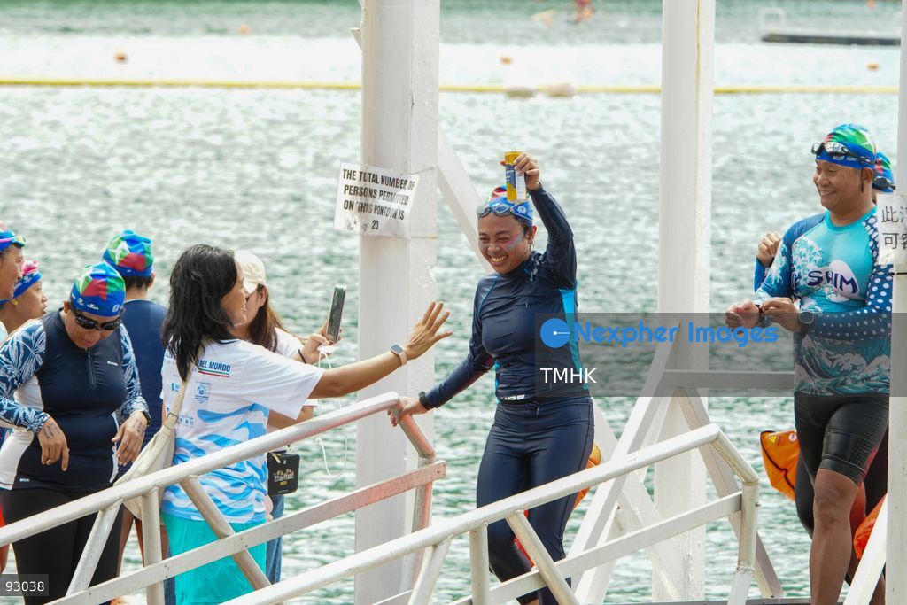 A general view of the third Italian Sports Day Open Water Swimming Competition at Deep Water Bay in Hong Kong on September 13, 2026. More than 200 amateur and professional swimmers took part in the 400-metre and 1,500-metre events. (Photo by Zulu Lo/TMHK via Nexpher Images)