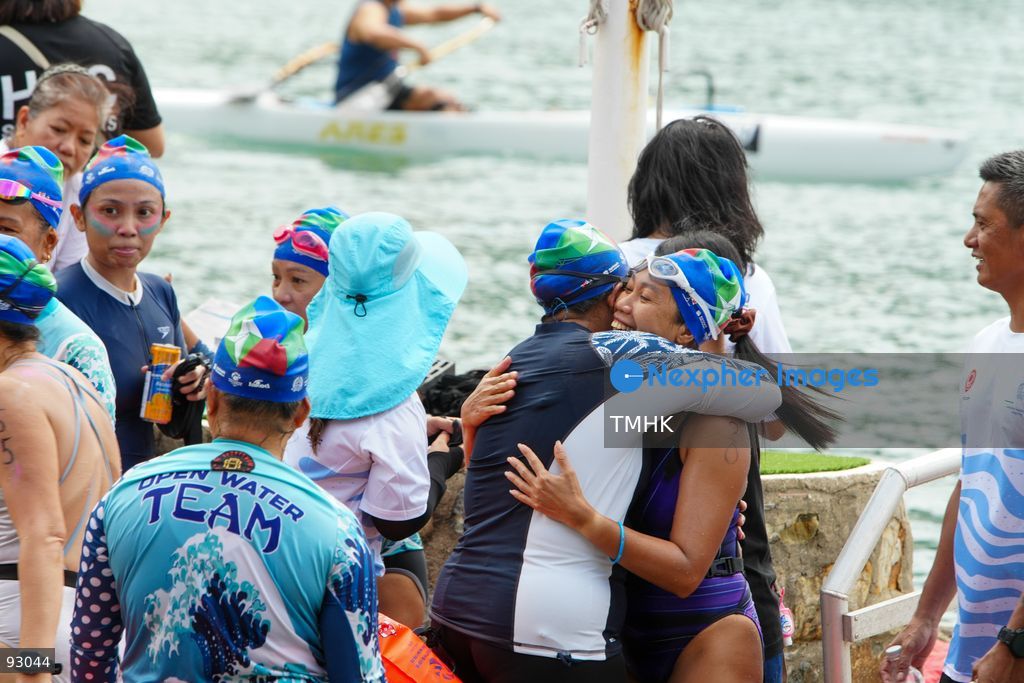 A general view of the third Italian Sports Day Open Water Swimming Competition at Deep Water Bay in Hong Kong on September 13, 2026. More than 200 amateur and professional swimmers took part in the 400-metre and 1,500-metre events. (Photo by Zulu Lo/TMHK via Nexpher Images)