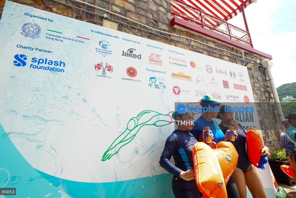A general view of the third Italian Sports Day Open Water Swimming Competition at Deep Water Bay in Hong Kong on September 13, 2026. More than 200 amateur and professional swimmers took part in the 400-metre and 1,500-metre events. (Photo by Zulu Lo/TMHK via Nexpher Images)
