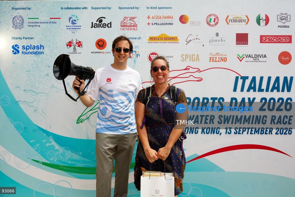 A general view of the third Italian Sports Day Open Water Swimming Competition at Deep Water Bay in Hong Kong on September 13, 2026. More than 200 amateur and professional swimmers took part in the 400-metre and 1,500-metre events. (Photo by Zulu Lo/TMHK via Nexpher Images)
