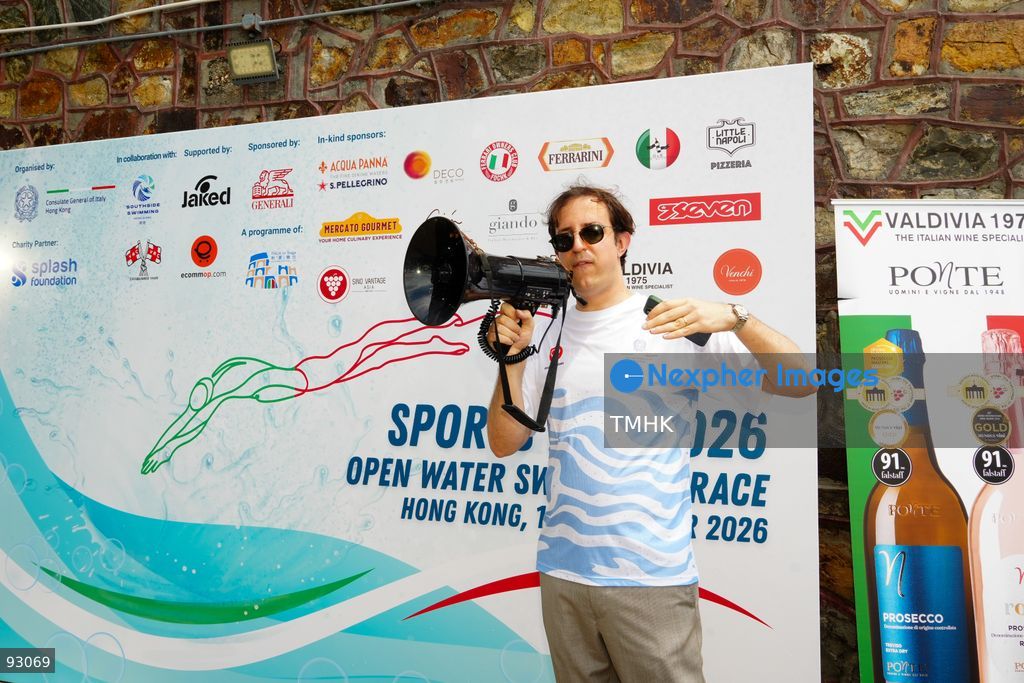 A general view of the third Italian Sports Day Open Water Swimming Competition at Deep Water Bay in Hong Kong on September 13, 2026. More than 200 amateur and professional swimmers took part in the 400-metre and 1,500-metre events. (Photo by Zulu Lo/TMHK via Nexpher Images)