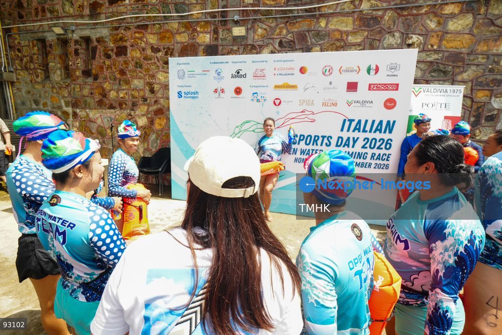 A general view of the third Italian Sports Day Open Water Swimming Competition at Deep Water Bay in Hong Kong on September 13, 2026. More than 200 amateur and professional swimmers took part in the 400-metre and 1,500-metre events. (Photo by Zulu Lo/TMHK via Nexpher Images)