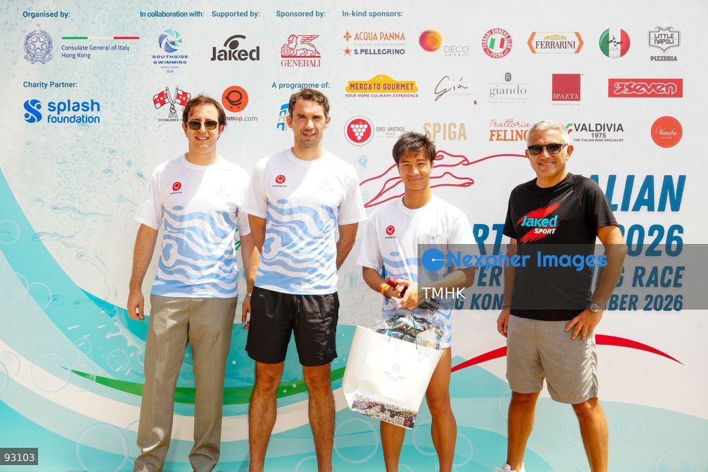 A general view of the third Italian Sports Day Open Water Swimming Competition at Deep Water Bay in Hong Kong on September 13, 2026. More than 200 amateur and professional swimmers took part in the 400-metre and 1,500-metre events. (Photo by Zulu Lo/TMHK via Nexpher Images)
