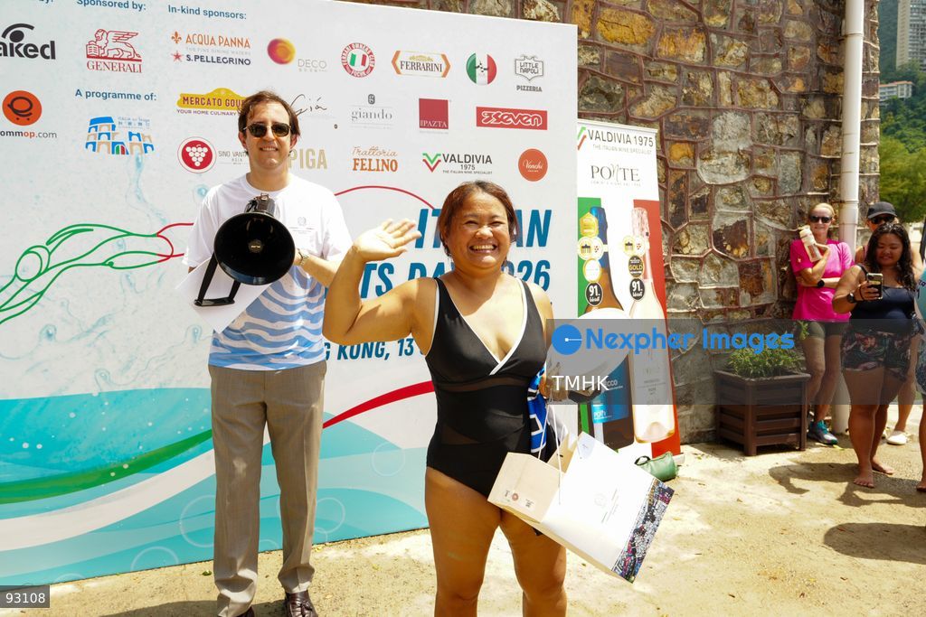 A general view of the third Italian Sports Day Open Water Swimming Competition at Deep Water Bay in Hong Kong on September 13, 2026. More than 200 amateur and professional swimmers took part in the 400-metre and 1,500-metre events. (Photo by Zulu Lo/TMHK via Nexpher Images)