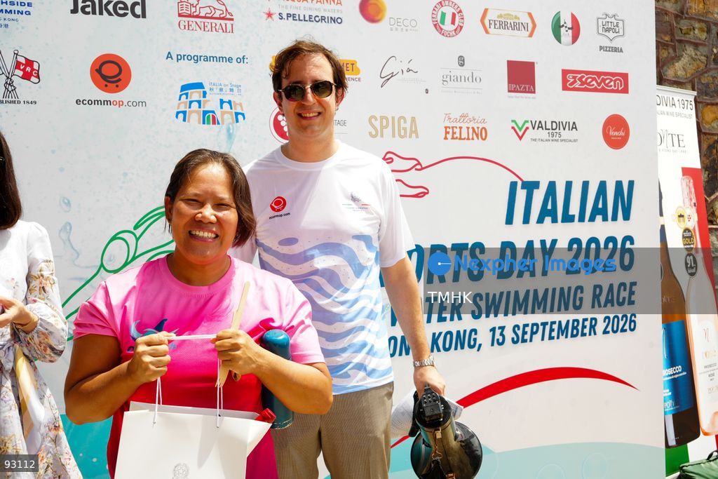 A general view of the third Italian Sports Day Open Water Swimming Competition at Deep Water Bay in Hong Kong on September 13, 2026. More than 200 amateur and professional swimmers took part in the 400-metre and 1,500-metre events. (Photo by Zulu Lo/TMHK via Nexpher Images)
