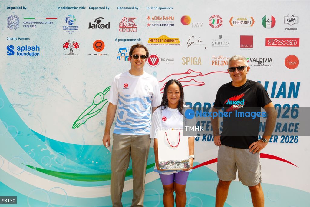 A general view of the third Italian Sports Day Open Water Swimming Competition at Deep Water Bay in Hong Kong on September 13, 2026. More than 200 amateur and professional swimmers took part in the 400-metre and 1,500-metre events. (Photo by Zulu Lo/TMHK via Nexpher Images)