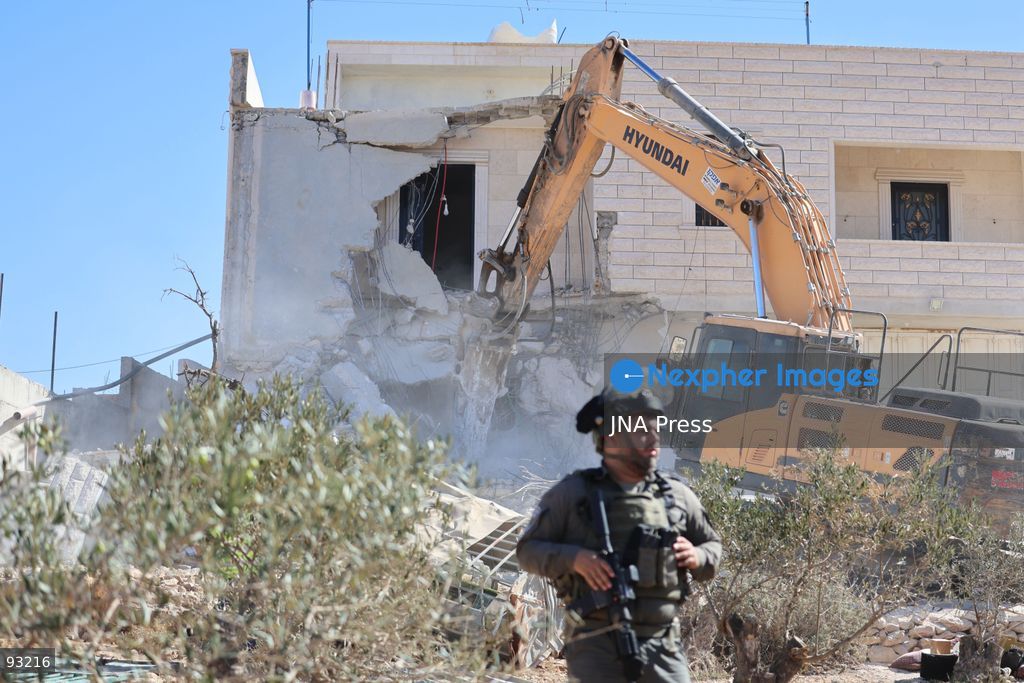 YATTA, HEBRON, OCCUPIED WEST BANK, SEPTEMBER 16, 2026: The remains of a two-story home belonging to Hammad Al-Haddar are seen following its demolition by Israeli authorities in the Khallat Al-Hummus area, south of Yatta in the Hebron governorate. The demolition left a family of eight, including children, without their home. Photo by Musab Shawer / JNA Press. (Photo by Mosab shawer/JNA Press via Nexpher Images)