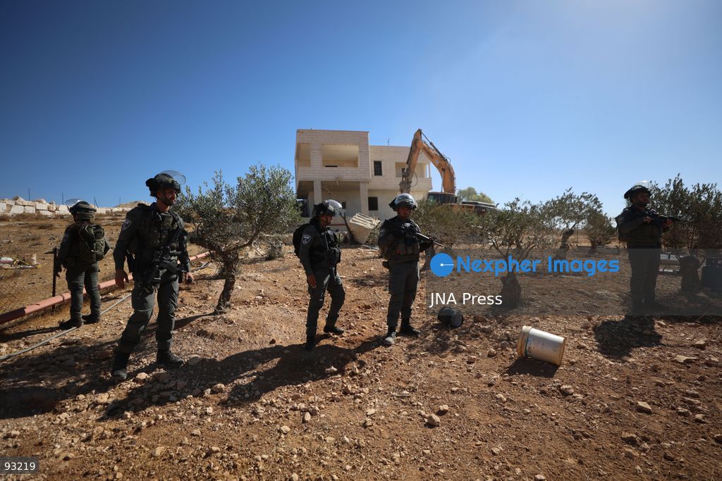 YATTA, HEBRON, OCCUPIED WEST BANK, SEPTEMBER 16, 2026: The remains of a two-story home belonging to Hammad Al-Haddar are seen following its demolition by Israeli authorities in the Khallat Al-Hummus area, south of Yatta in the Hebron governorate. The demolition left a family of eight, including children, without their home. Photo by Musab Shawer / JNA Press. (Photo by Mosab shawer/JNA Press via Nexpher Images)