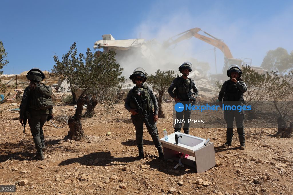 YATTA, HEBRON, OCCUPIED WEST BANK, SEPTEMBER 16, 2026: The remains of a two-story home belonging to Hammad Al-Haddar are seen following its demolition by Israeli authorities in the Khallat Al-Hummus area, south of Yatta in the Hebron governorate. The demolition left a family of eight, including children, without their home. Photo by Musab Shawer / JNA Press. (Photo by Mosab shawer/JNA Press via Nexpher Images)