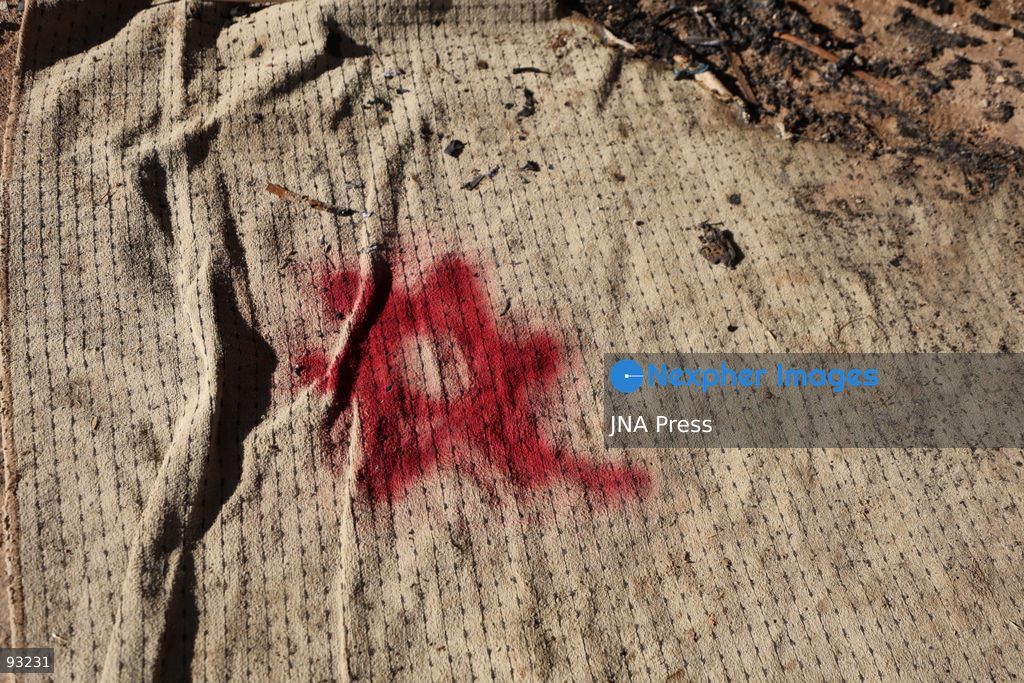 AT-TUWANI, MASAFER YATTA, OCCUPIED WEST BANK, SEPTEMBER 16, 2026: Graffiti and fire damage are seen on a Palestinian home following a reported attack by Israeli settlers in the village of At-Tuwani, Masafer Yatta, south of Hebron. Photo by Mosab Shawer / JNA Press. (Photo by Mosab shawer/JNA Press via Nexpher Images)