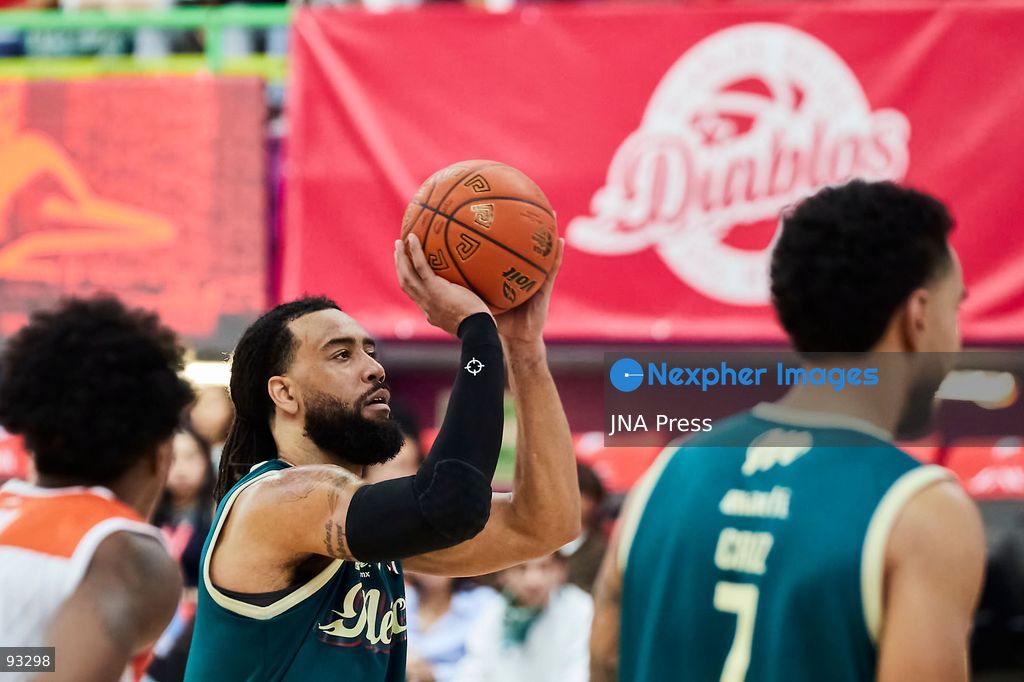 MEXICO CITY, MEXICO, SEPTEMBER 15, 2026: Players compete during a National Professional Basketball League (LNBP) game between Diablos Rojos del México and Correcaminos UAT at the Juan de la Barrera Olympic Gymnasium in Mexico City. Diablos Rojos defeated Correcaminos 107-79 in the opening game of the series. Photo by Juan Pérez / JNA Press. (Photo by Juan Perez Puente/JNA Press via Nexpher Images)