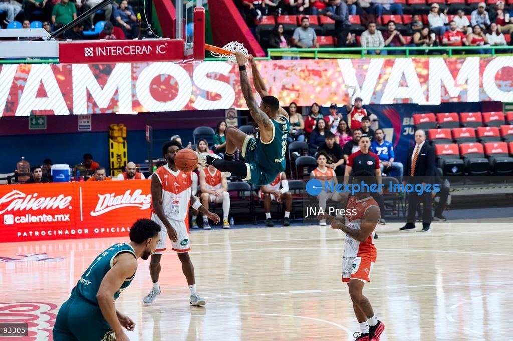 MEXICO CITY, MEXICO, SEPTEMBER 15, 2026: Players compete during a National Professional Basketball League (LNBP) game between Diablos Rojos del México and Correcaminos UAT at the Juan de la Barrera Olympic Gymnasium in Mexico City. Diablos Rojos defeated Correcaminos 107-79 in the opening game of the series. Photo by Juan Pérez / JNA Press. (Photo by Juan Perez Puente/JNA Press via Nexpher Images)