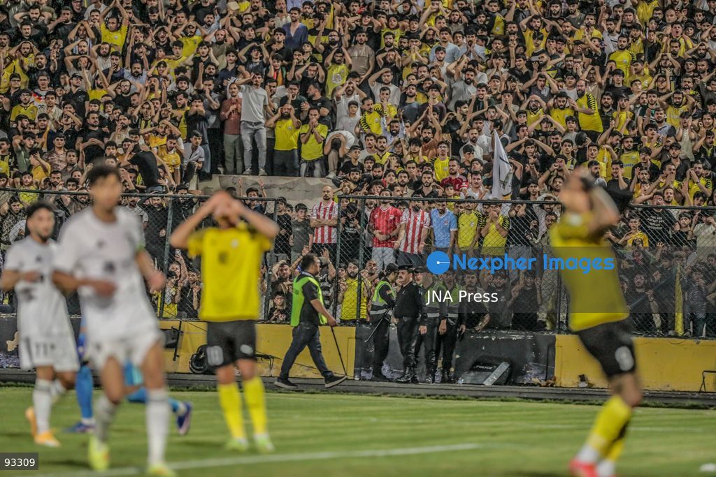 ERBIL, IRAQ, SEPTEMBER 16, 2026: Players compete during the Iraq Stars League football match between Erbil SC and Al-Karma SC at Franso Hariri Stadium in Erbil, attended by around 30,000 spectators. Al-Karma secured a 2-1 away victory, with Samuel Amadi opening the scoring in the sixth minute and Amir Faisal adding a second in the 38th before Mustafa Walid scored for Erbil in the 61st minute. Photo by Mustafa Omar/ JNA Press. (Photo by Mustafa Omar Ali/JNA Press via Nexpher Images)