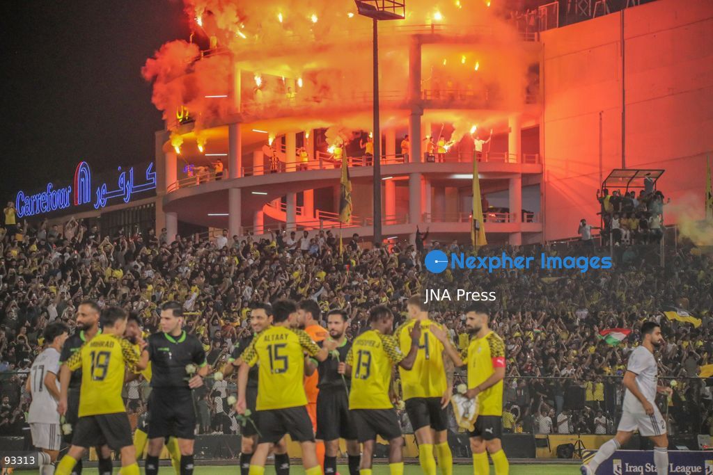 ERBIL, IRAQ, SEPTEMBER 16, 2026: Players compete during the Iraq Stars League football match between Erbil SC and Al-Karma SC at Franso Hariri Stadium in Erbil, attended by around 30,000 spectators. Al-Karma secured a 2-1 away victory, with Samuel Amadi opening the scoring in the sixth minute and Amir Faisal adding a second in the 38th before Mustafa Walid scored for Erbil in the 61st minute. Photo by Mustafa Omar/ JNA Press. (Photo by Mustafa Omar Ali/JNA Press via Nexpher Images)