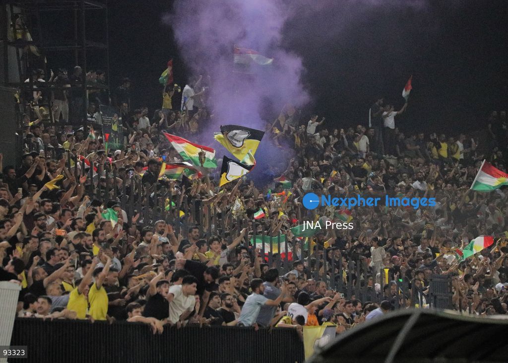ERBIL, IRAQ, SEPTEMBER 16, 2026: Players compete during the Iraq Stars League football match between Erbil SC and Al-Karma SC at Franso Hariri Stadium in Erbil, attended by around 30,000 spectators. Al-Karma secured a 2-1 away victory, with Samuel Amadi opening the scoring in the sixth minute and Amir Faisal adding a second in the 38th before Mustafa Walid scored for Erbil in the 61st minute. Photo by Mustafa Omar/ JNA Press. (Photo by Mustafa Omar Ali/JNA Press via Nexpher Images)