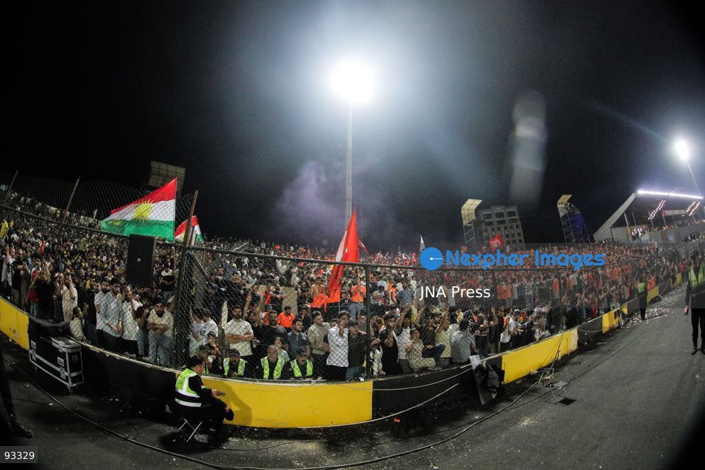 ERBIL, IRAQ, SEPTEMBER 16, 2026: Players compete during the Iraq Stars League football match between Erbil SC and Al-Karma SC at Franso Hariri Stadium in Erbil, attended by around 30,000 spectators. Al-Karma secured a 2-1 away victory, with Samuel Amadi opening the scoring in the sixth minute and Amir Faisal adding a second in the 38th before Mustafa Walid scored for Erbil in the 61st minute. Photo by Mustafa Omar/ JNA Press. (Photo by Mustafa Omar Ali/JNA Press via Nexpher Images)