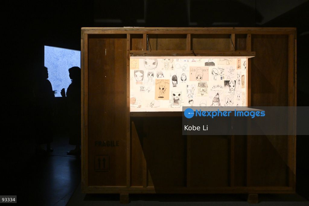 The Crated Room in Iceland / Drawing Room of Yoshitomo Nara displaying at Sotheby’s exhibition "PSYCHO: Identity Alienation Shadow Duality" on September 17, 2026 in Hong Kong. (Photo by Kobe Li/Nexpher Images)